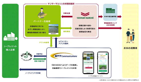 ヤンマーマルシェ、水田IoTでメタンガス削減と収益向上目指す--NTT Comと連携