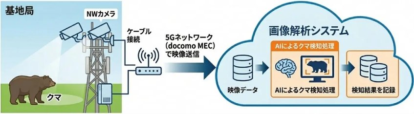 NTTドコモ、基地局のAIカメラでクマ検知へ 北海道で実証実験を開始